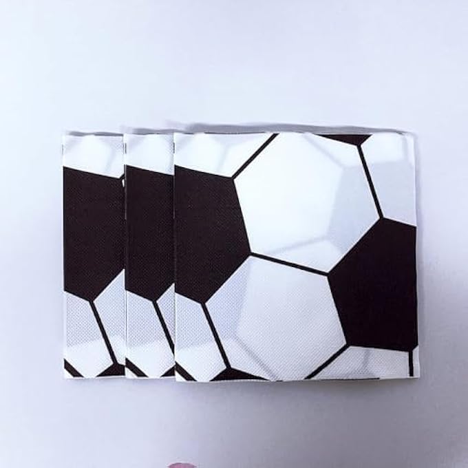 SOCCER THEME PAPER NAPKINS  PACK OF 20 FOOTBALL BIRTHDAY DISPOSABLE TISSUES FOR KIDS, SPORTS THEME CELEBRATIONS, FOOTBALL DECORATIONS & TABLEWARE SUPPLIES - Image 5
